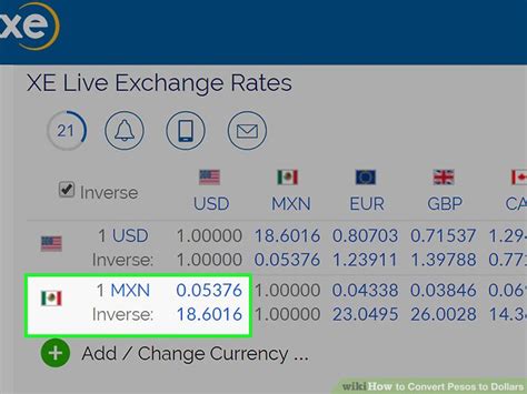 convert pesos to us dollars.